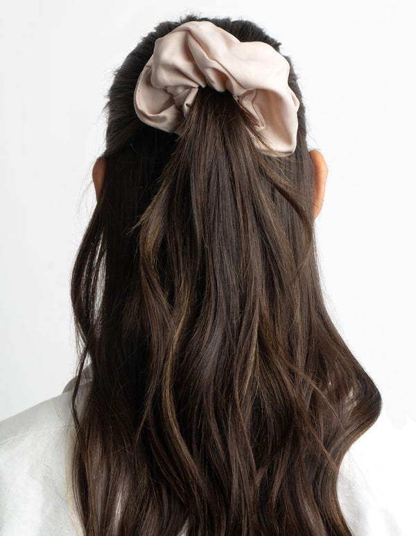 Large Beige Scrunchie
