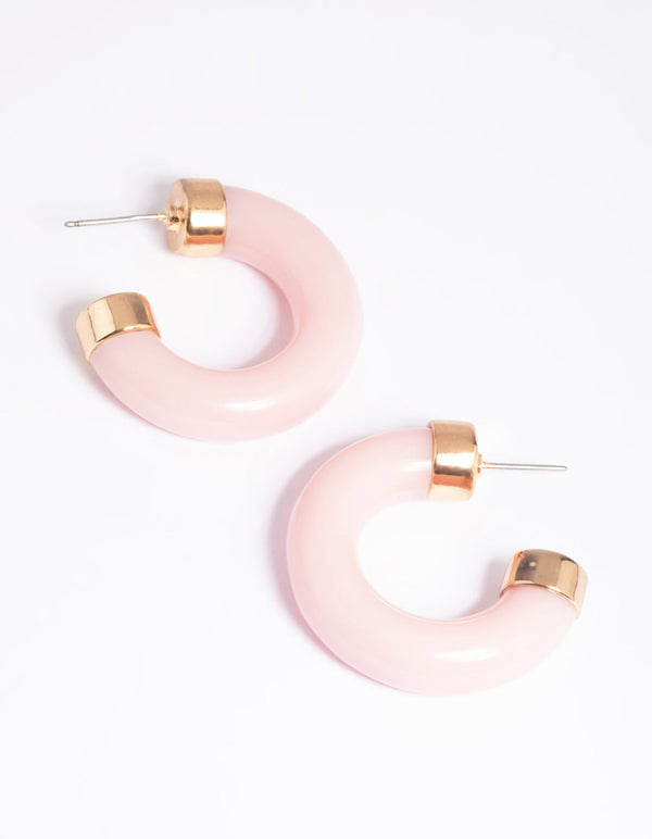 Blush Hoop Earrings