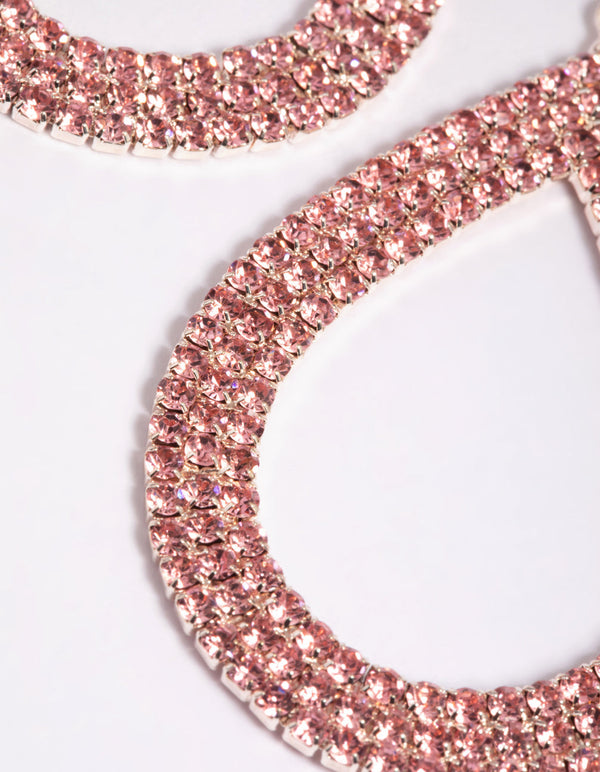 Pink Teardrop Earrings