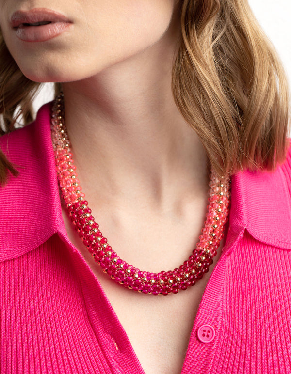 Pink Diamante Necklace