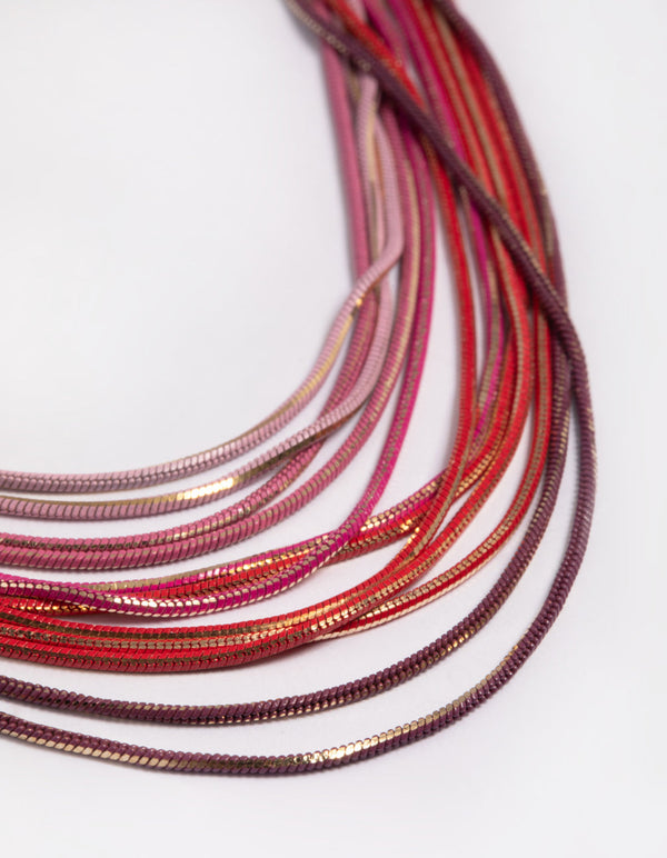 Pink Snake Chain Necklace