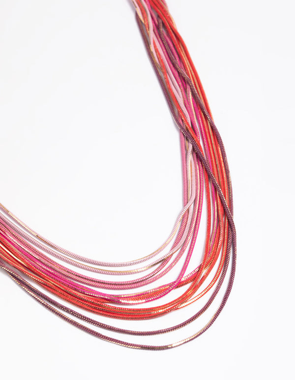 Pink Snake Chain Necklace