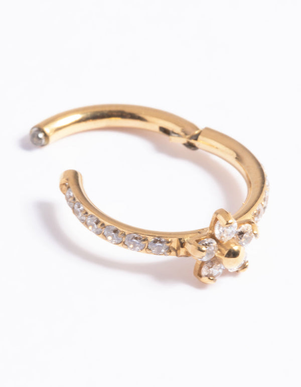 Gold Plated Titanium Clicker Ring