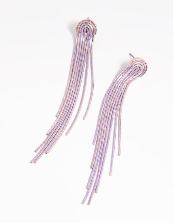 Lilac Waterfall Drop Earrings