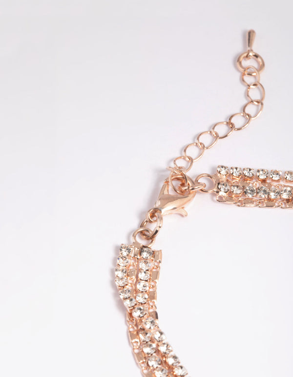 Rose Gold Diamante Bracelet