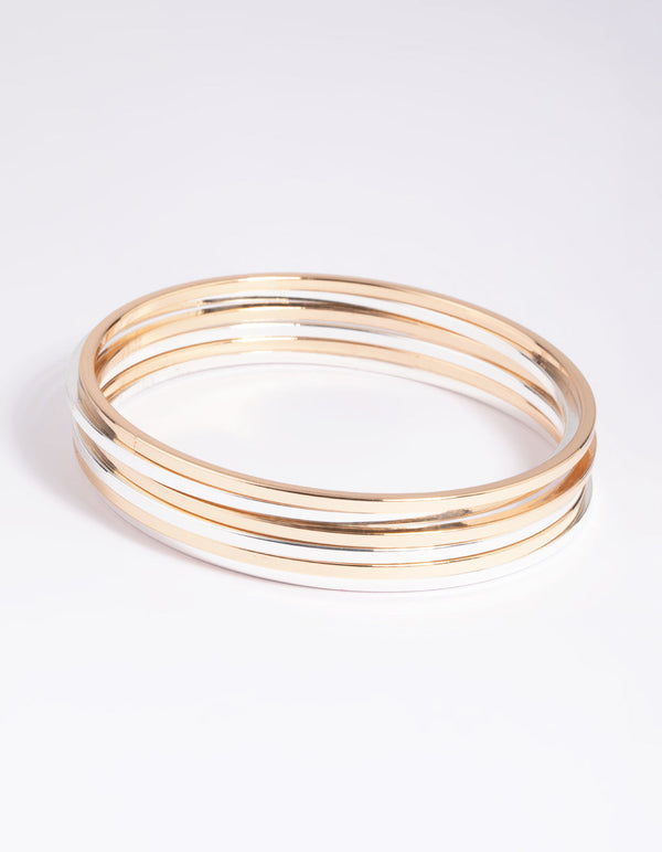 Mixed Metal Everyday Bangle Pack