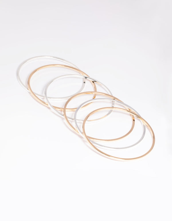 Mixed Metal Everyday Bangle Pack