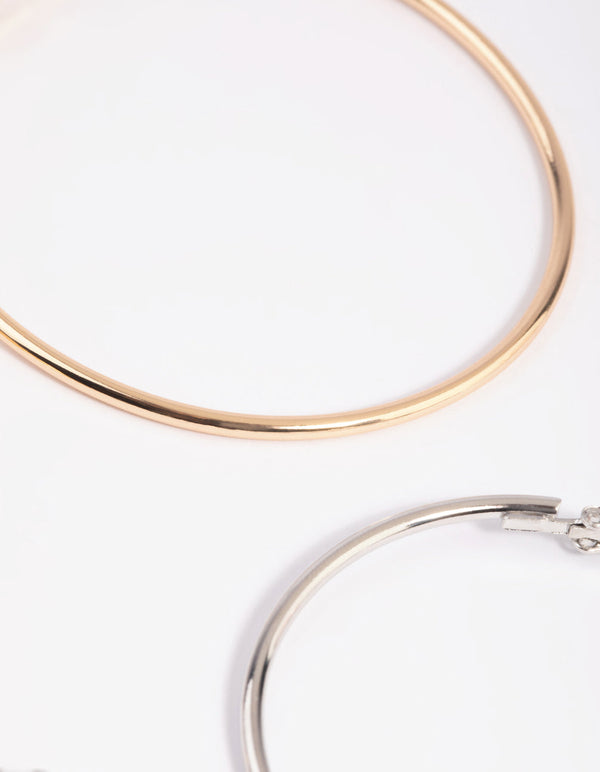 Mixed Metal Hoop Earring Pack