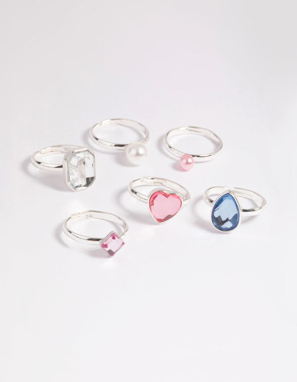 Kids Pearl and Gem Ring Pack