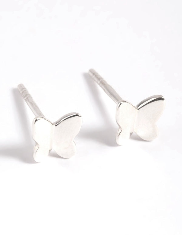 Sterling Silver Butterfly Stud Earrings