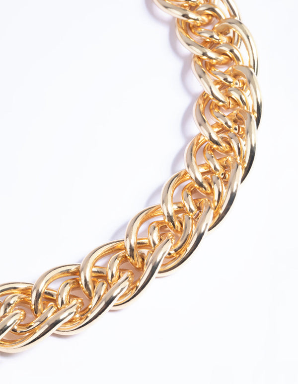 Gold Plated Chunky Link Chain Necklace