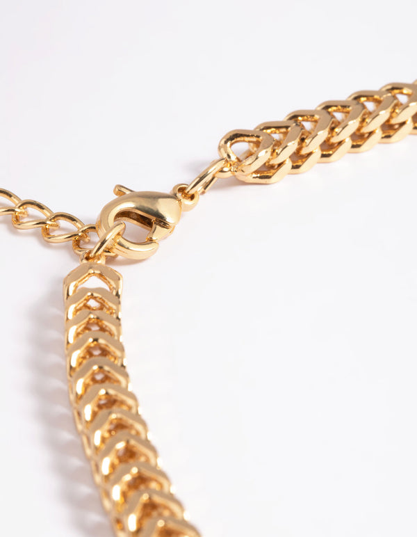 Gold Plated Arrow Chain Necklace
