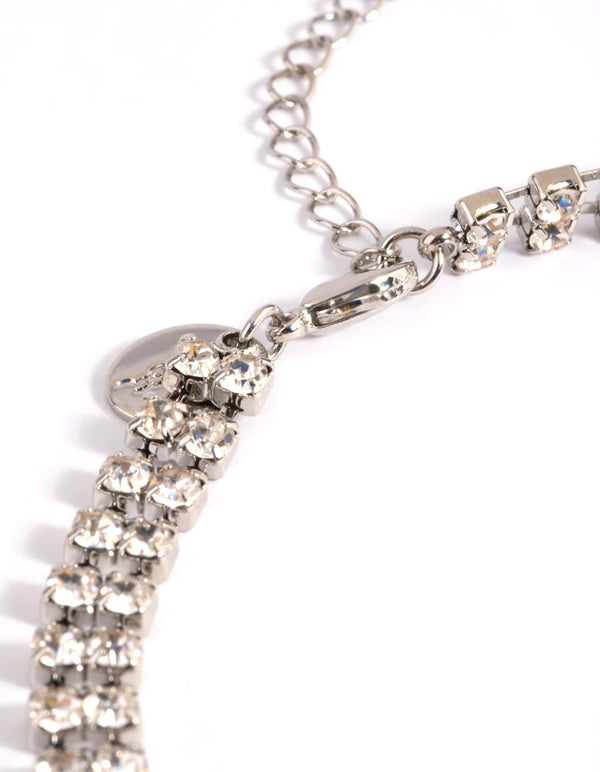 Rhodium Diamante Gilded Necklace
