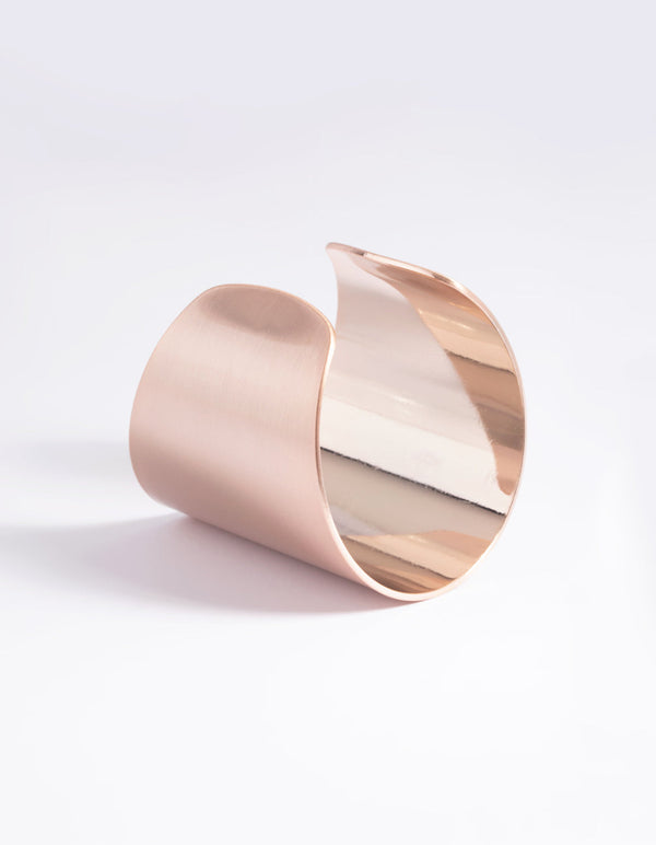 Rose Gold Statement Cuff Bangle Bracelet
