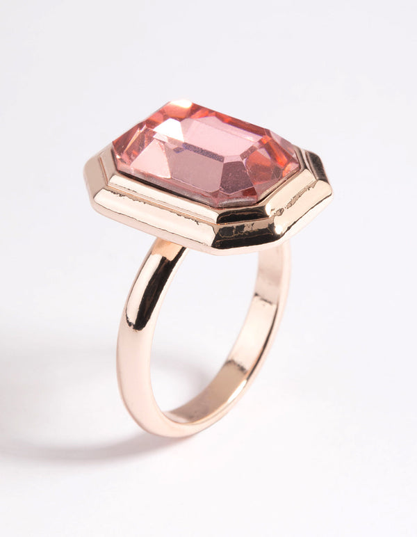 Rose Gold Blush Flower Ring