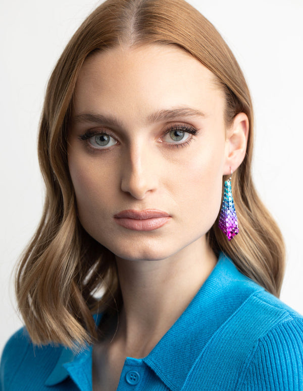 Glow Mesh Drop Earrings