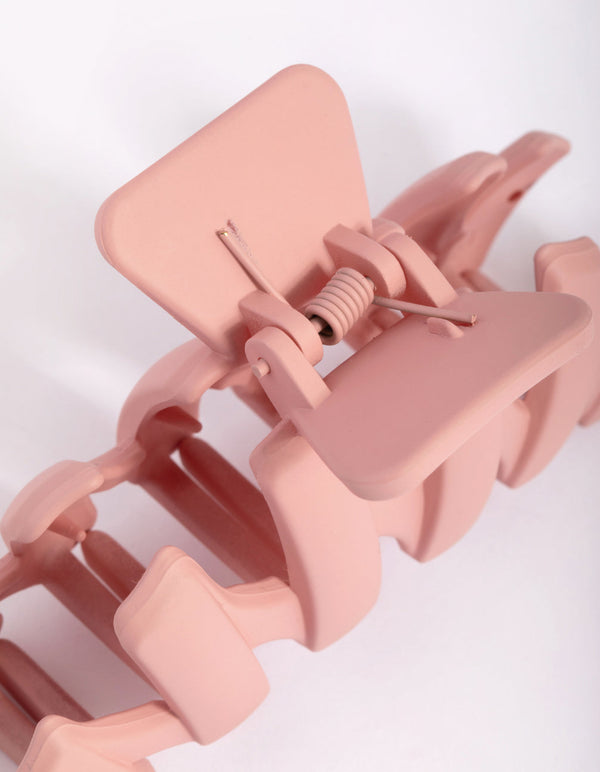 Matte Blush Zizgag Claw
