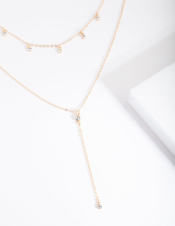 Gold Diamante Multi Necklace
