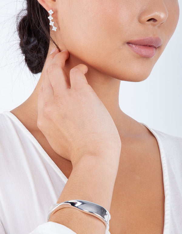 Silver Twist Clamp Bangle