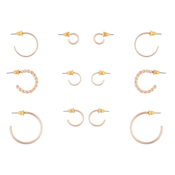 Gold Sleeper Earring 6 Pack