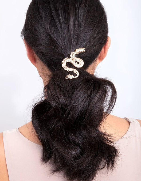 Gold Dragon Hair Clip