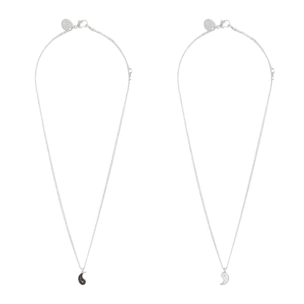 Tear and Share Silver Yin Yang Necklace Pack
