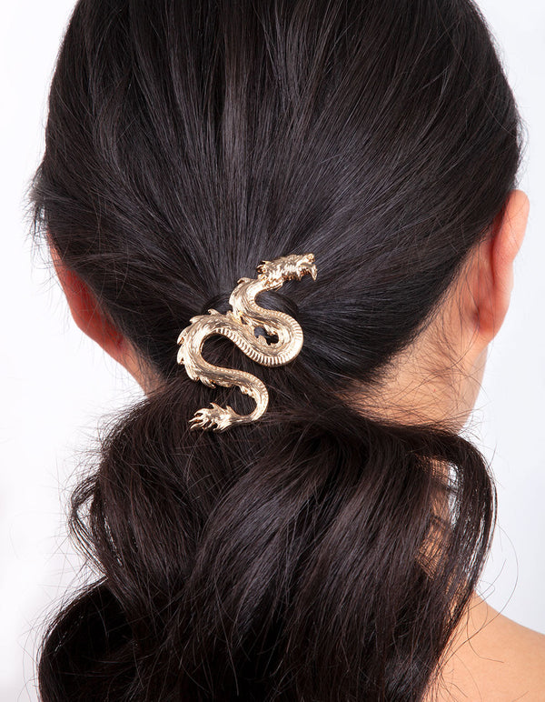 Gold Dragon Hair Clip