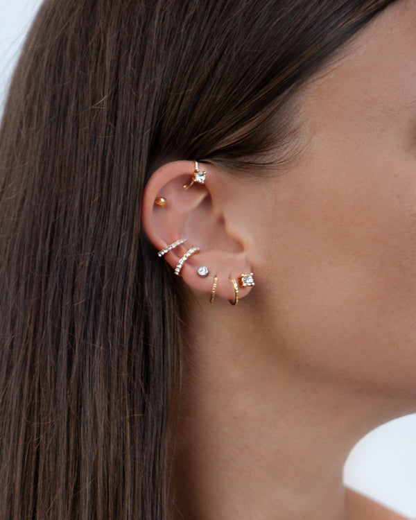 Rose Gold Diamante Cuff Ear Pack
