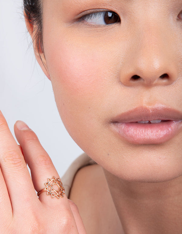 Gold Heart Chakra Ring