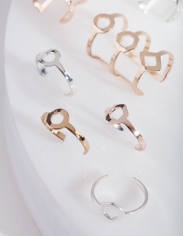Mixed Metal Multi Ear Cuff Pack