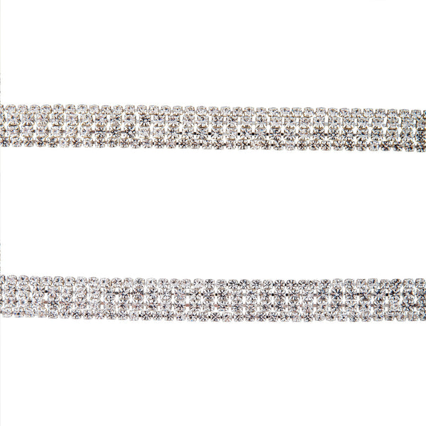 Four Row Diamante Choker and Bracelet Set
