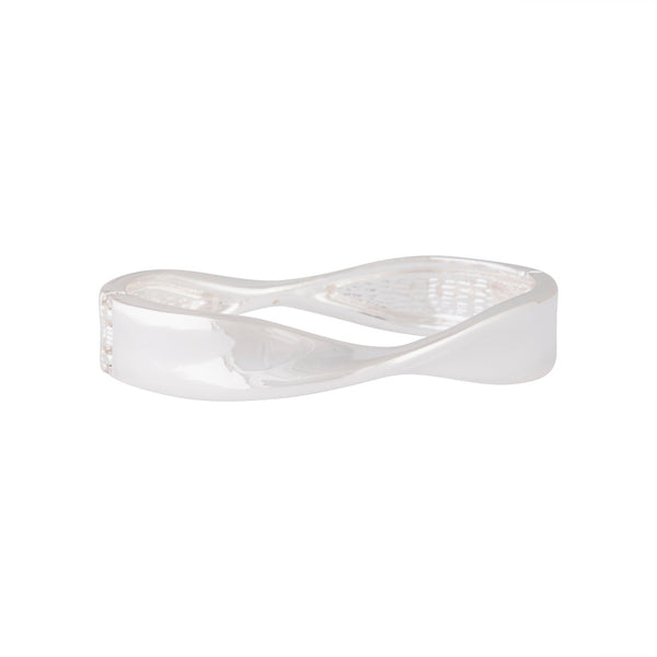 Silver Twist Clamp Bangle