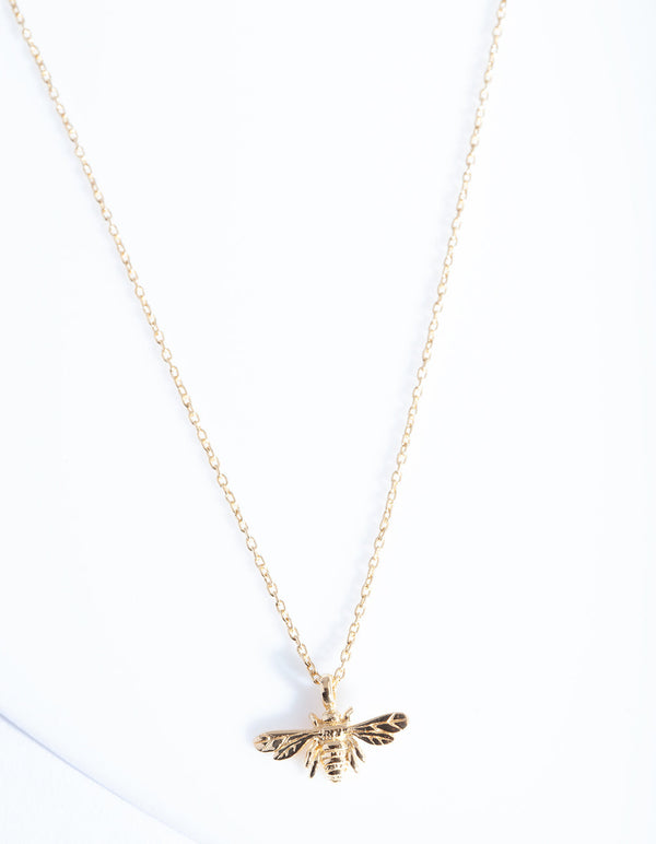 Gold Plated Sterling Silver Bee Necklace