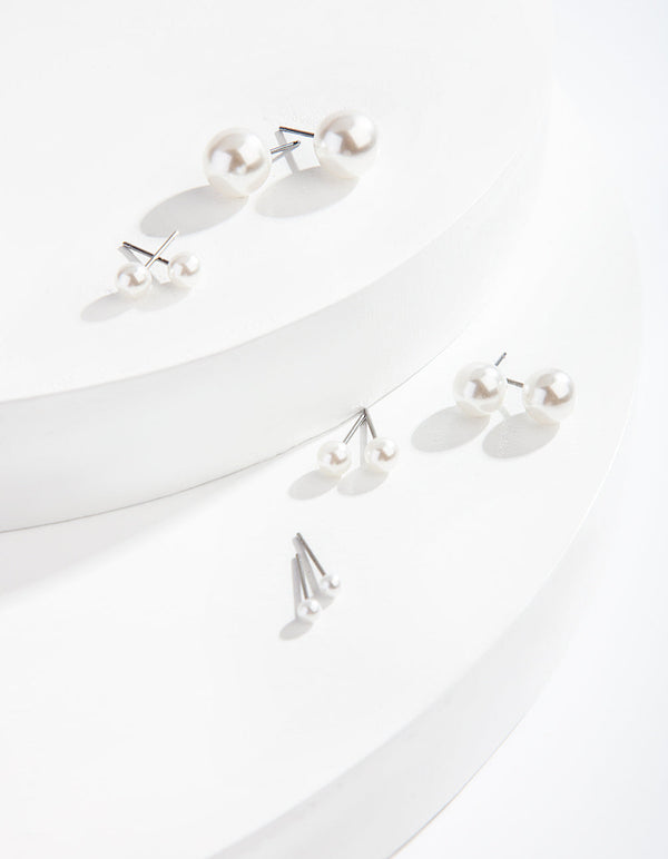 Classic Faux Pearl Earring 5 Pack