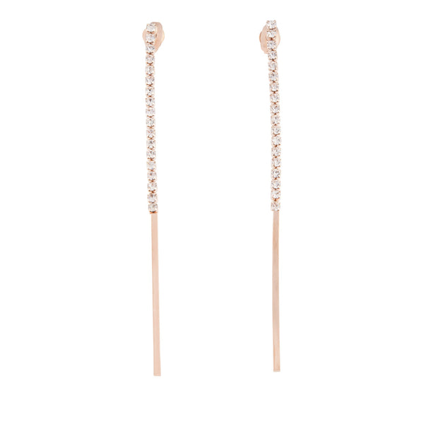 Rose Gold Cup Chain Drop Earrings