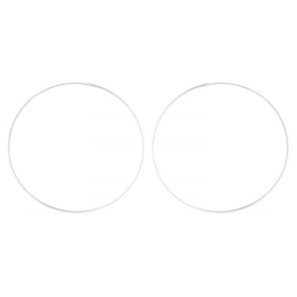 Sterling Silver 75mm Hoops
