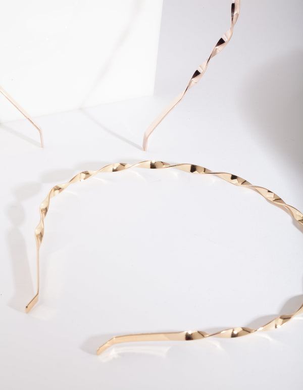 Metal Twist Headband 2 Pack