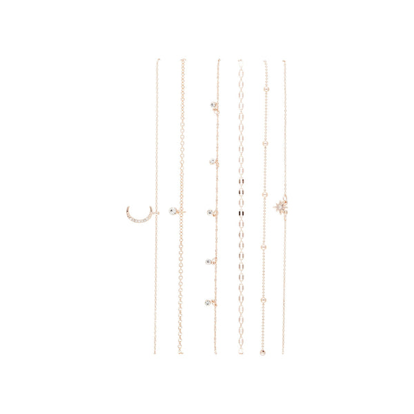 Rose Gold Celestial Fine Choker 6 Pack