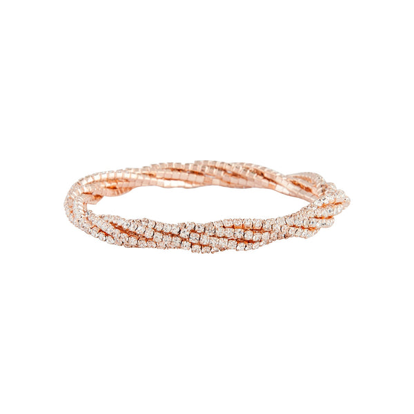 Rose Gold Cup Chain Twist Bracelet