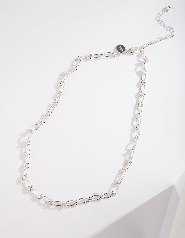 Silver Chain Link Fine Necklace