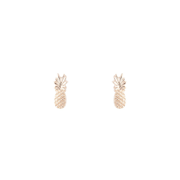 Rose Gold Pineapple Earrings