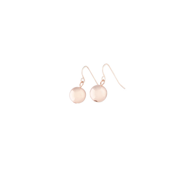 Rose Gold Mini Ball Drop Earrings