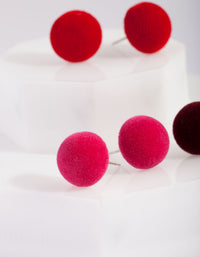 Red Felt Stud Earring Pack - link has visual effect only