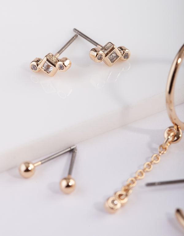 Dainty Cubic Zirconia Chain Earring
