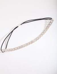 Silver Diamante Loop Stretchiest Headband - link has visual effect only