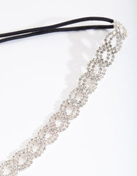 Silver Diamante Loop Stretchiest Headband - link has visual effect only