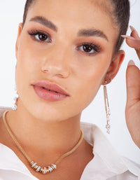 Silver Glitter Gold Necklace - link has visual effect only