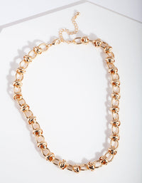 Gouden dikke schakelketting - link has visual effect only