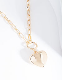 Gold Heart Chain Necklace - link has visual effect only