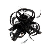 Black Swirl and Feather Clip - link has visual effect only